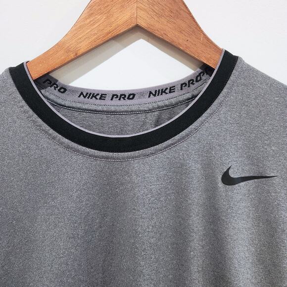 Nike Pro Men's Gray Black Colorblock MLB Performance Training T Shirt Size XXL - Picture 3 of 11